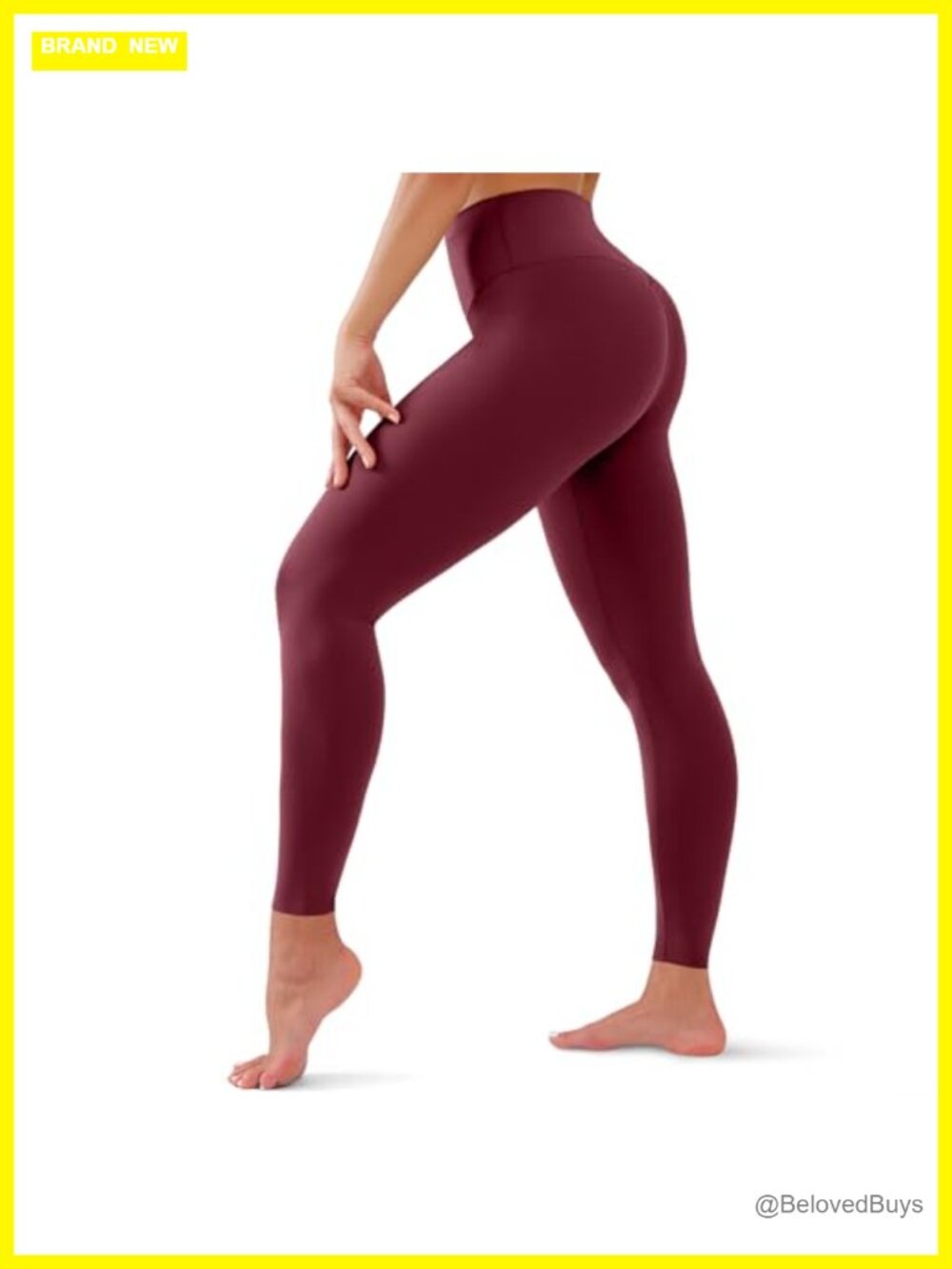 High Waisted Tummy Control Full Length Leggings 4-Way Stretch Yoga Athletic